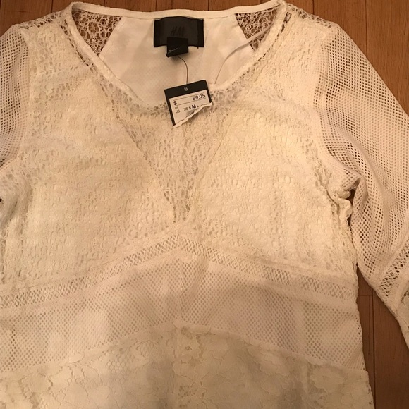 H&M White Lace High Low Dress - Picture 4 of 8